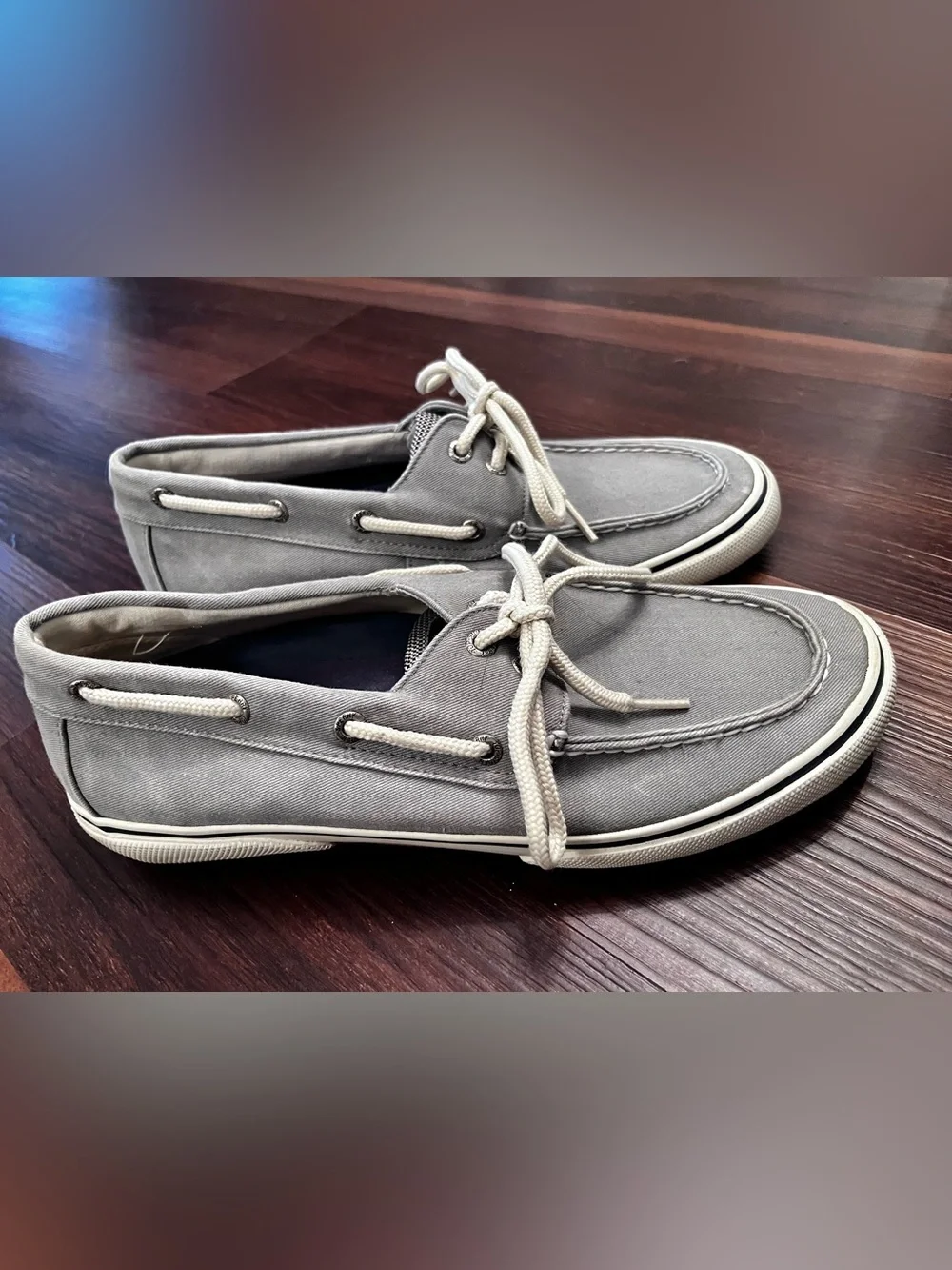 Sperry Men's Halyard 2-Eye Saltwashed Grey Size 9